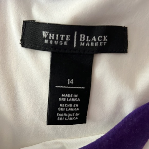 WHBM black & white dress. Zipper back. Hardly worn! Excellent condition - Picture 3 of 5